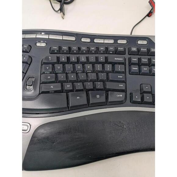 Microsoft Natural Ergonomic 4000 Wired 1048 Keyboard KU-0462 Tested Working - Picture 3 of 6